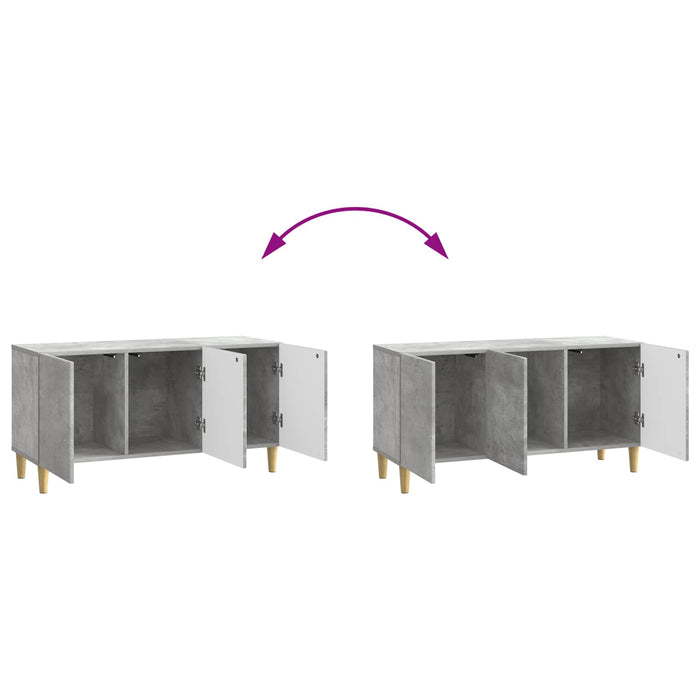 Cabinet TV Gri Beton 99 x 34,5 x 50 cm Lemn prelucrat - WALTI WALTI