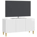 Cabinet TV Alb foarte lucios 99 x 34,5 x 50 cm Lemn prelucrat - WALTI WALTI