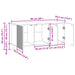 Cabinet TV Alb foarte lucios 99 x 34,5 x 50 cm Lemn prelucrat - WALTI WALTI