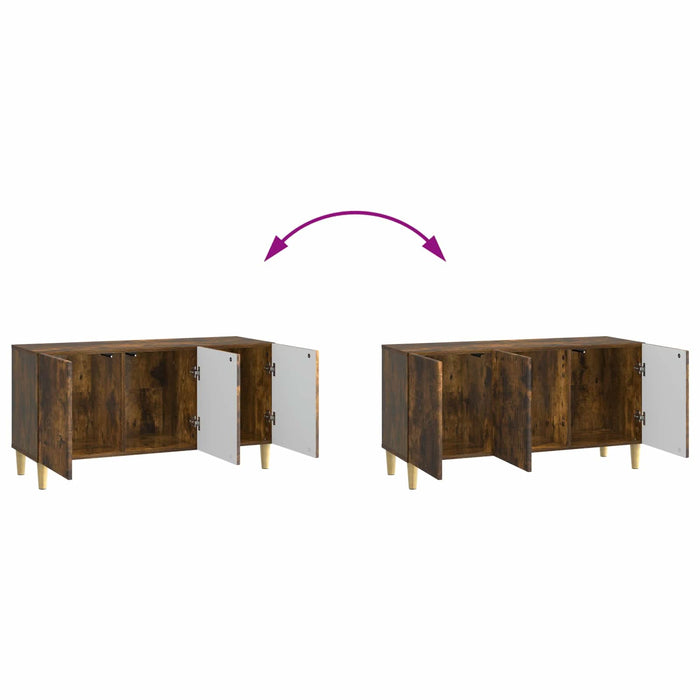 Cabinet TV Stejar fumuriu 99 x 34,5 x 50 cm Lemn prelucrat - WALTI WALTI