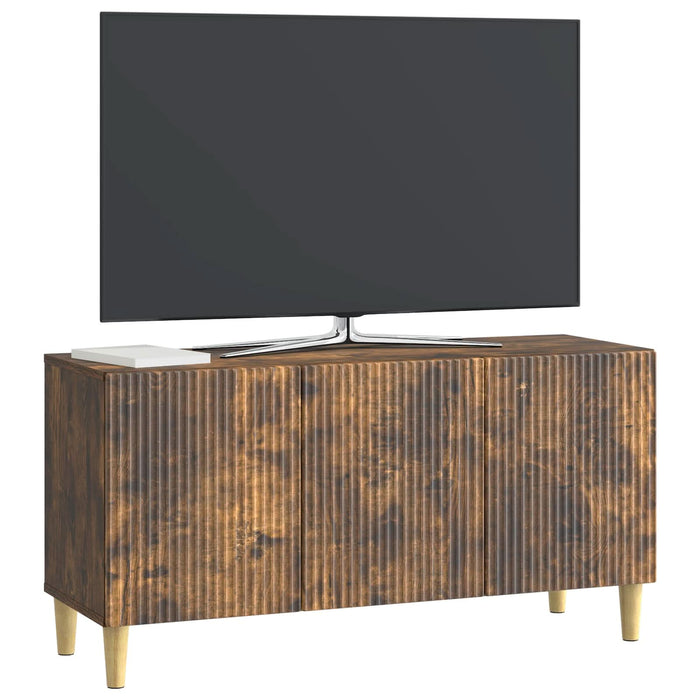 Cabinet TV Stejar fumuriu 99 x 34,5 x 50 cm Lemn prelucrat - WALTI WALTI