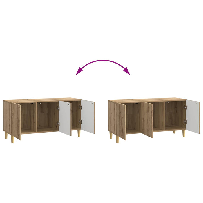 Cabinet TV Stejar Artizanal 99 x 34,5 x 50 cm Lemn prelucrat - WALTI WALTI