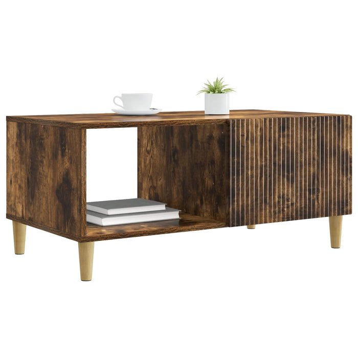 Masă de cafea Stejar fumuriu 90 x 50 x 40 cm Lemn prelucrat - WALTI WALTI
