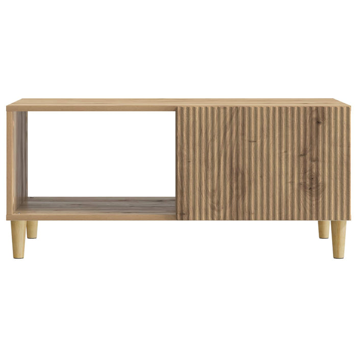 Masă de cafea Stejar Artizanal 90 x 50 x 40 cm Lemn prelucrat - WALTI WALTI