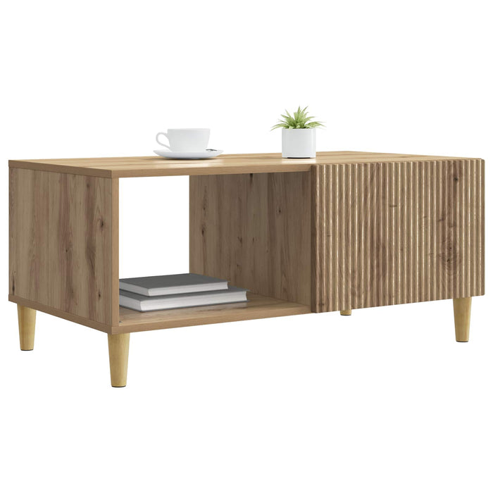 Masă de cafea Stejar Artizanal 90 x 50 x 40 cm Lemn prelucrat - WALTI WALTI