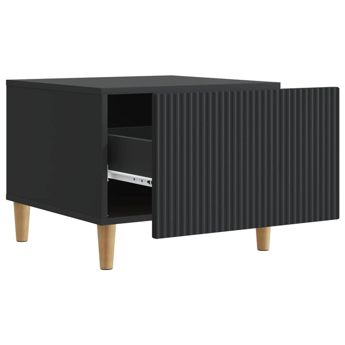 Masă de cafea cu sertar Negru 49 x 50 x 40 cm Lemn prelucrat - WALTI WALTI