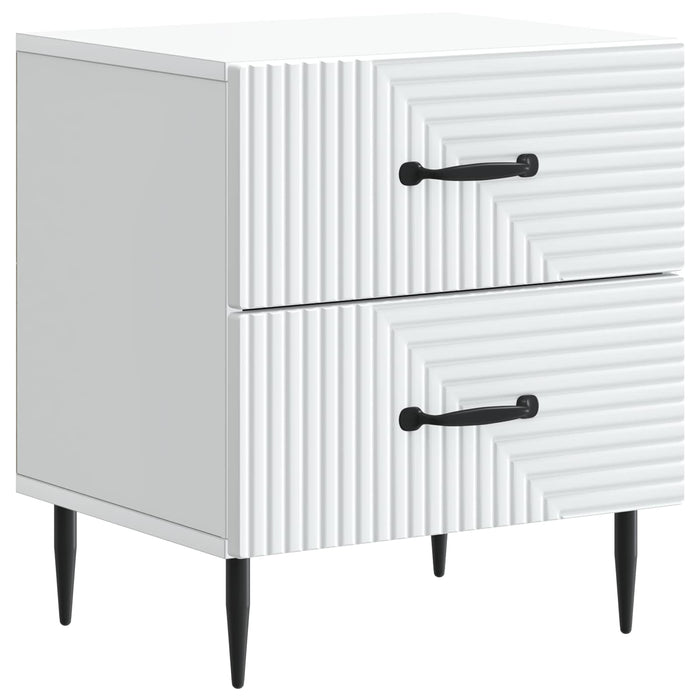 Dulap de noapte Alb 43 x 34,5 x 47,5 cm Lemn prelucrat - WALTI WALTI