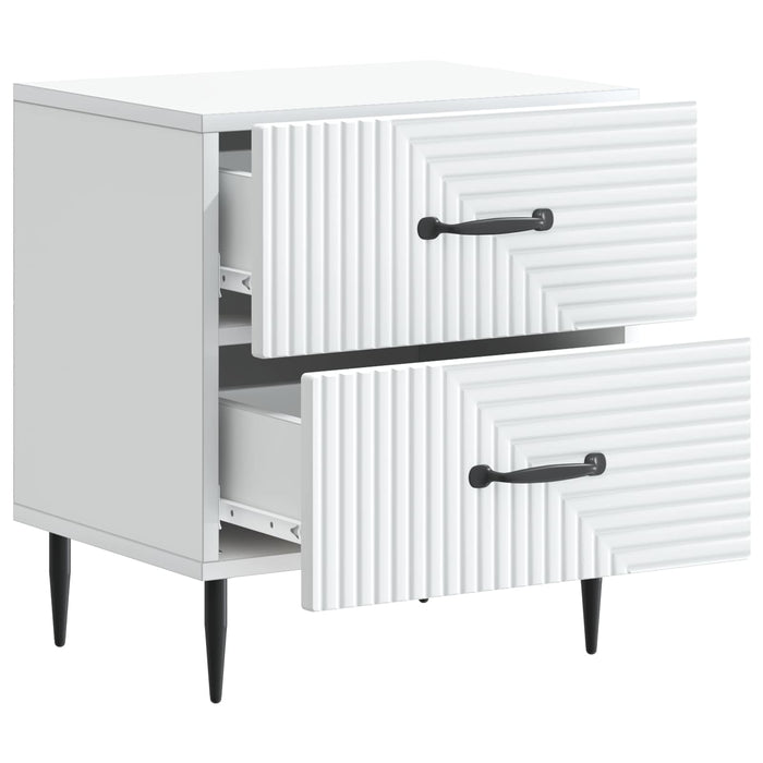 Dulap de noapte Alb 43 x 34,5 x 47,5 cm Lemn prelucrat - WALTI WALTI