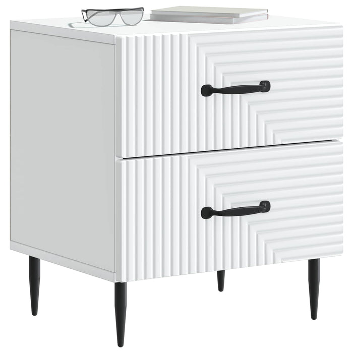 Dulap de noapte Alb 43 x 34,5 x 47,5 cm Lemn prelucrat - WALTI WALTI