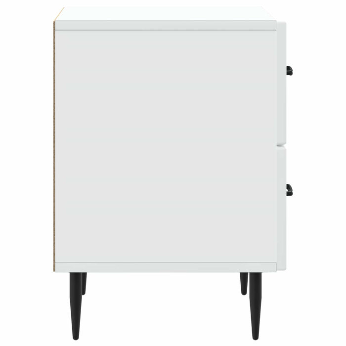 Dulap de noapte Alb 43 x 34,5 x 47,5 cm Lemn prelucrat - WALTI WALTI