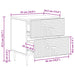 Dulap de noapte Alb 43 x 34,5 x 47,5 cm Lemn prelucrat - WALTI WALTI