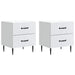 Dulap de noapte 2 pcs Alb 43 x 34,5 x 47,5 cm Lemn prelucrat - WALTI WALTI