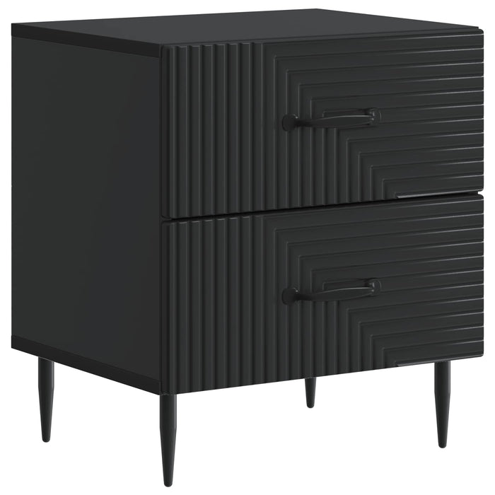 Dulap de noapte Negru 43 x 34,5 x 47,5 cm Lemn prelucrat - WALTI WALTI