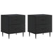 Dulap de noapte 2 pcs Negru 43 x 34,5 x 47,5 cm Lemn prelucrat - WALTI WALTI