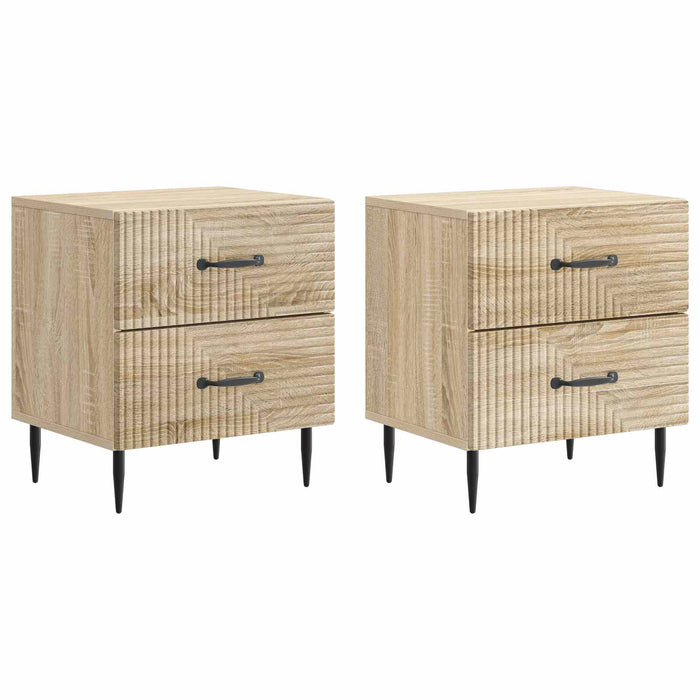 Dulap de noapte 2 pcs Stejar Sonoma 43 x 34,5 x 47,5 cm - WALTI WALTI