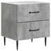 Dulap de noapte Gri Beton 43 x 34,5 x 47,5 cm Lemn prelucrat - WALTI WALTI