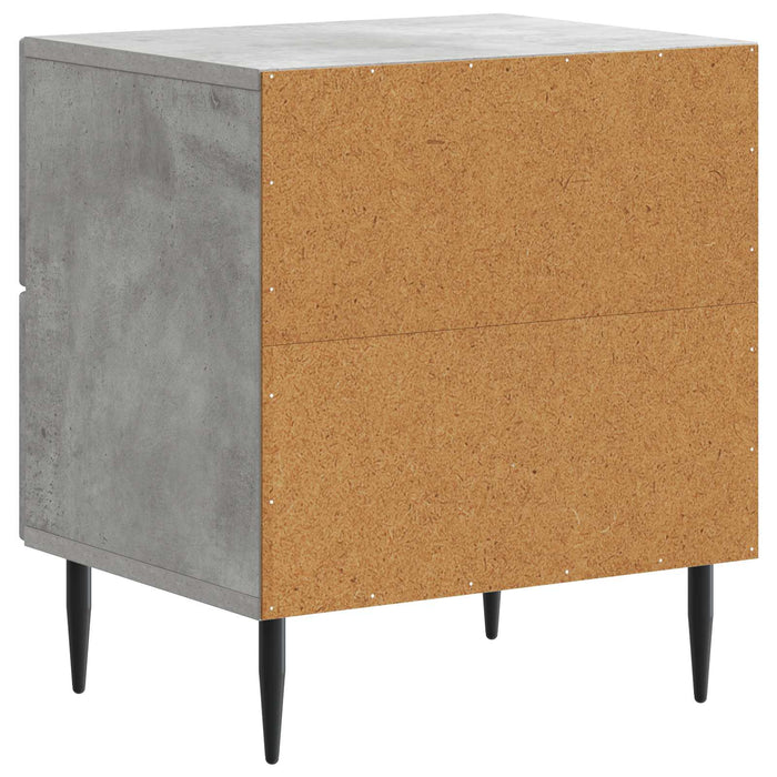 Dulap de noapte Gri Beton 43 x 34,5 x 47,5 cm Lemn prelucrat - WALTI WALTI