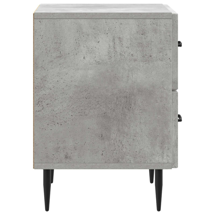 Dulap de noapte Gri Beton 43 x 34,5 x 47,5 cm Lemn prelucrat - WALTI WALTI