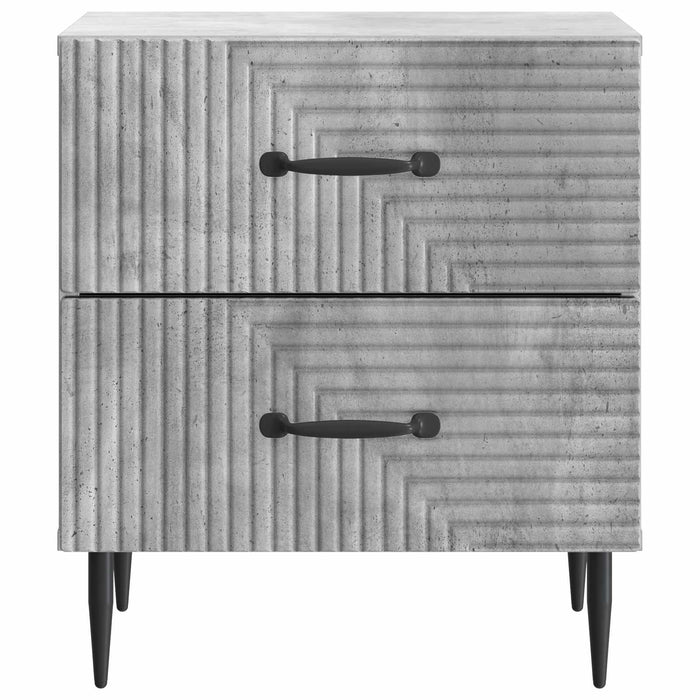 Dulap de noapte cu sertar 2 pcs Gri Beton 43 x 34,5 x 47,5 cm - WALTI WALTI