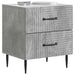 Dulap de noapte cu sertar 2 pcs Gri Beton 43 x 34,5 x 47,5 cm - WALTI WALTI