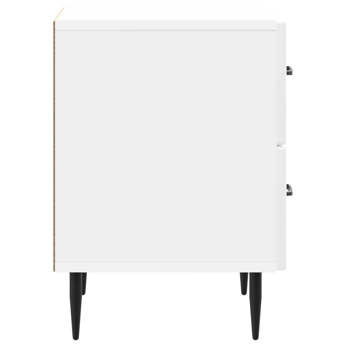 Dulap de noapte cu sertar Alb foarte lucios 43 x 34,5 x 47,5 cm - WALTI WALTI