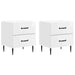 Dulap de noapte 2 pcs Alb foarte lucios 43 x 34,5 x 47,5 cm - WALTI WALTI
