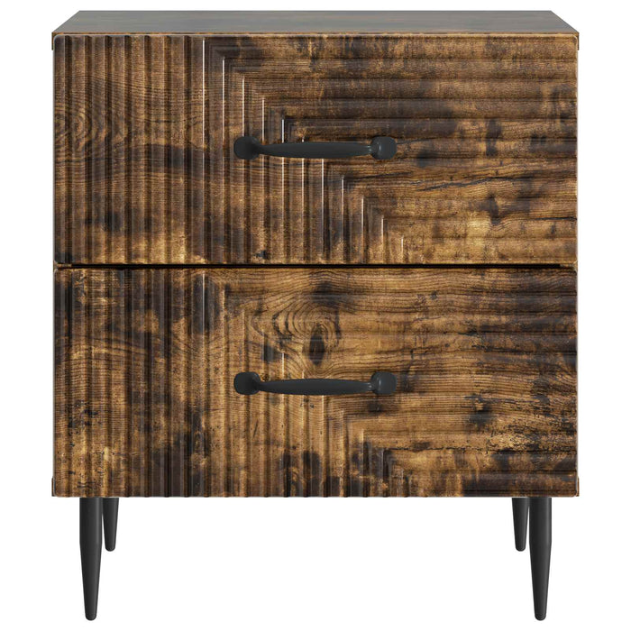 Dulap de noapte 2 pcs Stejar fumuriu 43 x 34,5 x 47,5 cm - WALTI WALTI