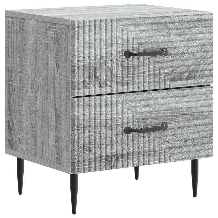 Dulap de noapte Sonoma gri 43 x 34,5 x 47,5 cm Lemn prelucrat - WALTI WALTI