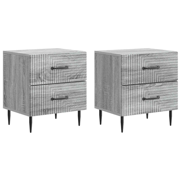 Dulap de noapte cu sertar 2 pcs Sonoma gri 43 x 34,5 x 47,5 cm - WALTI WALTI