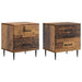 Dulap de noapte cu sertar 2 pcs Lemn vechi 43 x 34,5 x 47,5 cm - WALTI WALTI