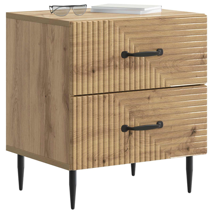Dulap de noapte 2 pcs Stejar Artizanal 43 x 34,5 x 47,5 cm - WALTI WALTI