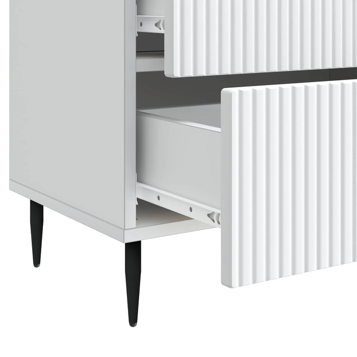 Dulap de noapte Alb 62 x 34,5 x 47,5 cm Lemn prelucrat - WALTI WALTI