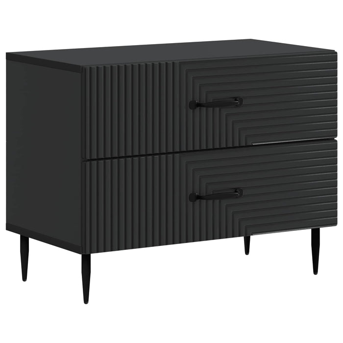 Dulap de noapte Negru 62 x 34,5 x 47,5 cm Lemn prelucrat - WALTI WALTI