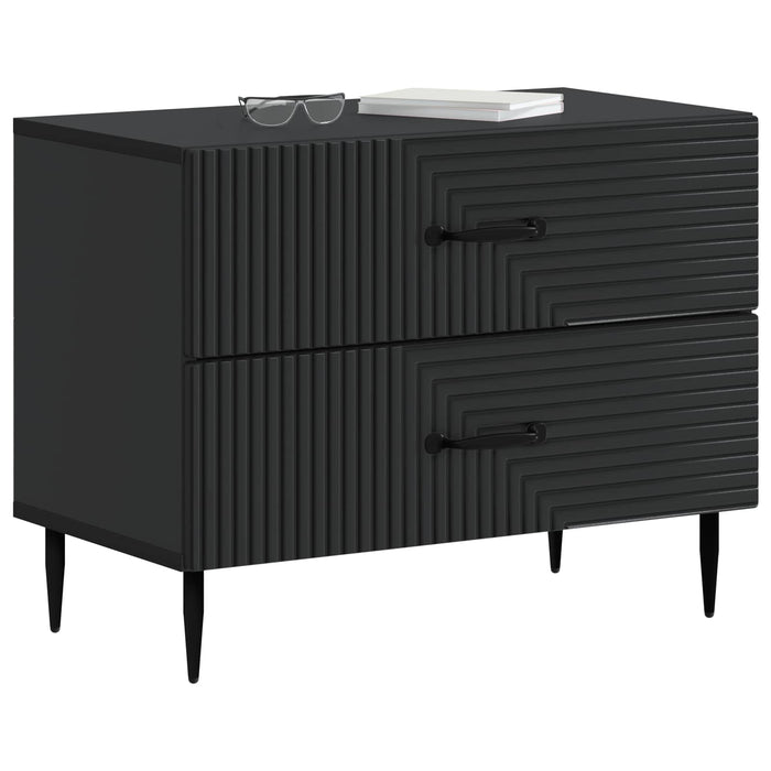 Dulap de noapte Negru 62 x 34,5 x 47,5 cm Lemn prelucrat - WALTI WALTI