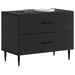 Dulap de noapte Negru 62 x 34,5 x 47,5 cm Lemn prelucrat - WALTI WALTI
