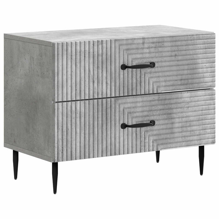 Dulap de noapte Gri Beton 62 x 34,5 x 47,5 cm Lemn prelucrat - WALTI WALTI
