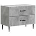 Dulap de noapte Gri Beton 62 x 34,5 x 47,5 cm Lemn prelucrat - WALTI WALTI