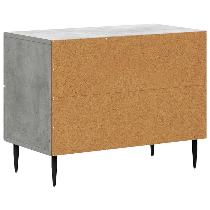 Dulap de noapte Gri Beton 62 x 34,5 x 47,5 cm Lemn prelucrat - WALTI WALTI