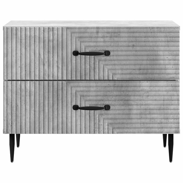 Dulap de noapte Gri Beton 62 x 34,5 x 47,5 cm Lemn prelucrat - WALTI WALTI