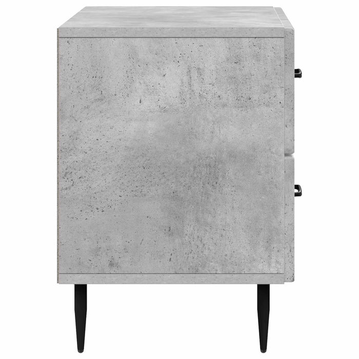 Dulap de noapte Gri Beton 62 x 34,5 x 47,5 cm Lemn prelucrat - WALTI WALTI