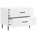 Dulap de noapte cu sertar Alb foarte lucios 62 x 34,5 x 47,5 cm - WALTI WALTI