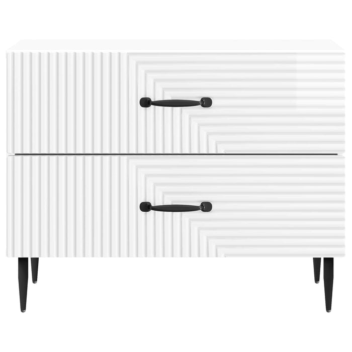 Dulap de noapte cu sertar Alb foarte lucios 62 x 34,5 x 47,5 cm - WALTI WALTI