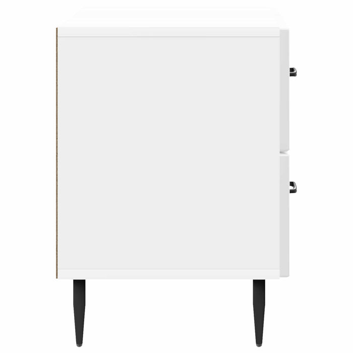 Dulap de noapte cu sertar Alb foarte lucios 62 x 34,5 x 47,5 cm - WALTI WALTI