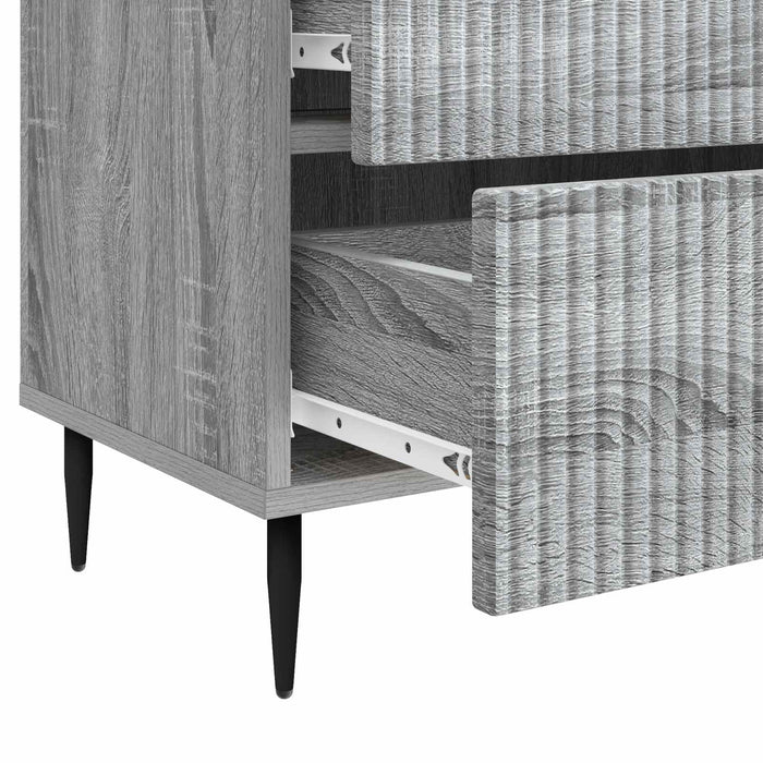 Dulap de noapte Sonoma gri 62 x 34,5 x 47,5 cm Lemn prelucrat - WALTI WALTI