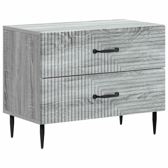 Dulap de noapte Sonoma gri 62 x 34,5 x 47,5 cm Lemn prelucrat - WALTI WALTI