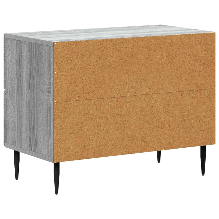 Dulap de noapte Sonoma gri 62 x 34,5 x 47,5 cm Lemn prelucrat - WALTI WALTI