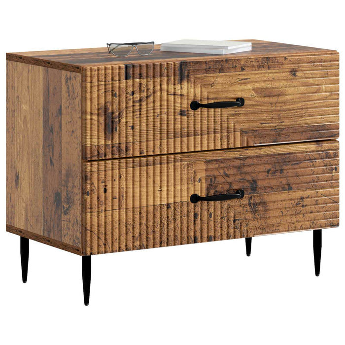 Dulap de noapte Lemn vechi 62 x 34,5 x 47,5 cm Lemn prelucrat - WALTI WALTI