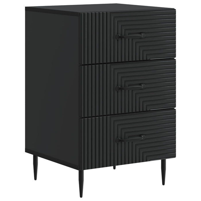 Dulap de noapte Negru 43 x 41 x 66,5 cm Lemn prelucrat - WALTI WALTI