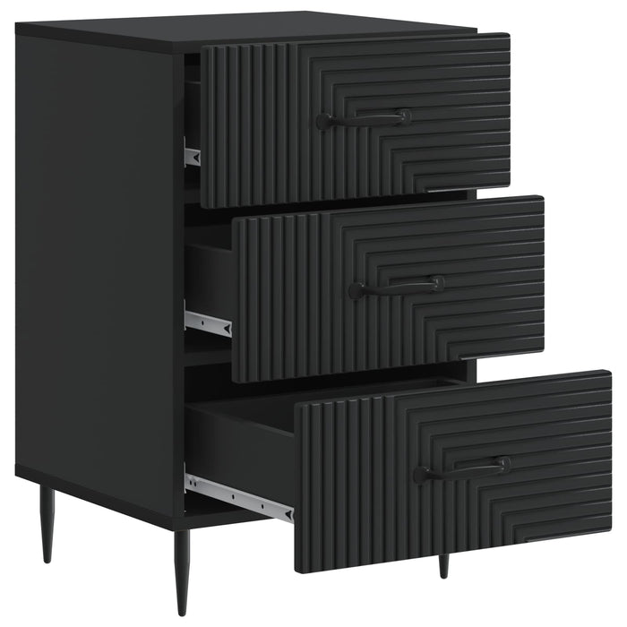 Dulap de noapte Negru 43 x 41 x 66,5 cm Lemn prelucrat - WALTI WALTI