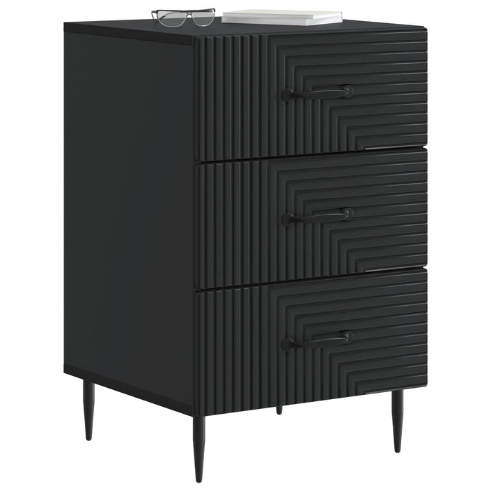 Dulap de noapte Negru 43 x 41 x 66,5 cm Lemn prelucrat - WALTI WALTI